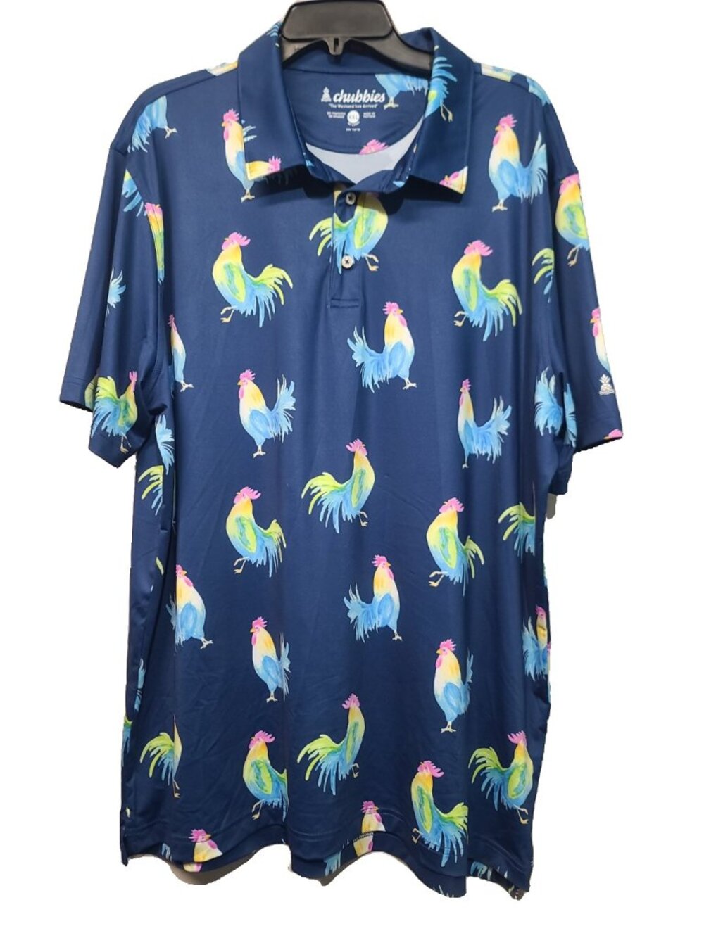 Chubbies The Fowl Play Performance Polo Size XXL Navy